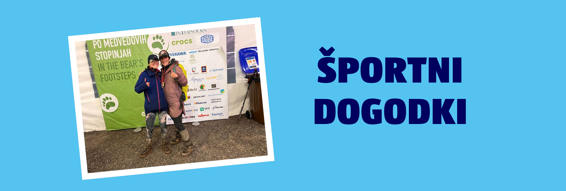 Banner za Evino izkušnjo s športnim dogodkom